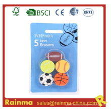 Sport Ball Form 5 in 1 Set Gummi Radiergummi